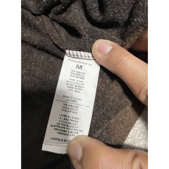 Michael Phillips A-Line Dress Women Medium Short Brown Tie Dye Brown Dress - Picture 6 of 10